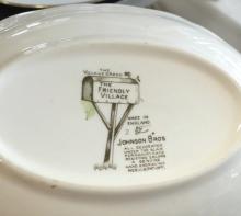 "THE FRIENDLY VILLAGE" SERVING PIECES