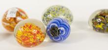 SEVEN ART GLASS PAPERWEIGHTS