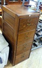 ANTIQUE OAK FILE CABINET