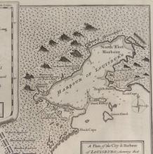 A PLAN OF THE CITY & HARBOUR OF LOUISBURG MAP