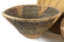 3 WICKER BOWLS/CONTAINERS