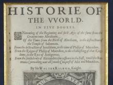 SIR WALTER RALEIGH "HISTORIE OF THE WORLD"