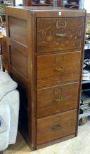 ANTIQUE OAK FILE CABINET