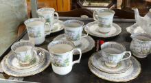 ROYAL ALBERT "SILVER BIRCH" LUNCHEON SET