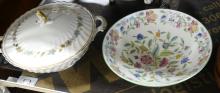 THREE ENGLISH BONE CHINA BOWLS