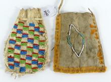 2 BEADED BAGS