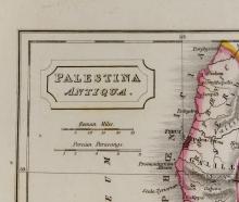 MAP OF PALESTINA-ANTIQUA