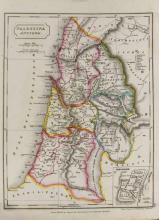 MAP OF PALESTINA-ANTIQUA
