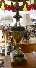 STIFFEL LAMP WITH STAINED GLASS SHADE