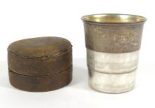 ANTIQUE CASED TRAVELLING CUP