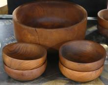 PETER AUSTIN TEAK SALAD BOWL SET