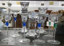 ART GLASS AND CRYSTAL CANDLEHOLDERS