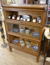 THREE-SECTION BARRISTER'S STACKING BOOKCASE