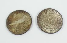 2 U.S. SILVER DOLLARS