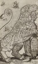 IMPORTANT LEO BELGICUS 17TH CENTURY MAP