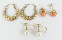 3 PAIRS EARRINGS