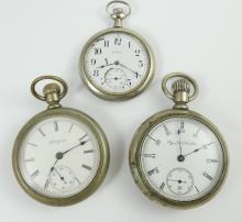 3 ANTIQUE ELGIN POCKET WATCHES