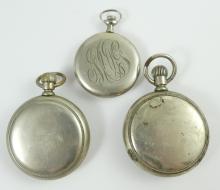 3 ANTIQUE ELGIN POCKET WATCHES