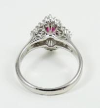 PLATINUM RUBY & DIAMOND RING