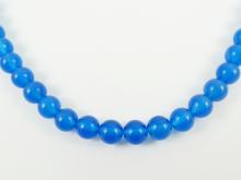 BLUE CHALCEDONY BEAD NECKLACE