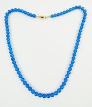 BLUE CHALCEDONY BEAD NECKLACE