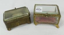 2 ANTIQUE TRINKET/JEWEL BOXES