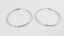 PAIR LARGE HOOP EARRINGS