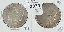 2 U.S. SILVER DOLLARS