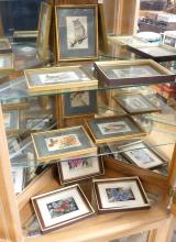 NINE FRAMED SILK WOVEN EMBROIDERIES