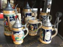 SIX GERMAN STEINS