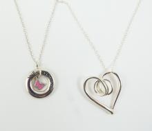 2 BIRKS STERLING PENDANT NECKLACES