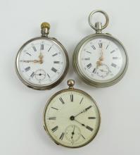 3 ANTIQUE POCKET WATCHES