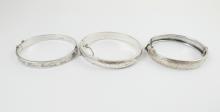 3 STERLING BRACELETS