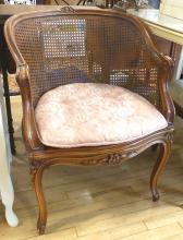 FRENCH CANED TUB CHAIR