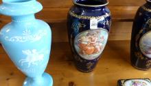 FOUR VASES AND TRINKET BOX