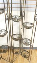 FOLDING WROUGHT IRON PLANT STAND