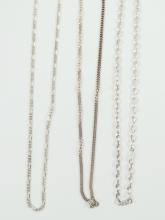 3 STERLING NECK CHAINS