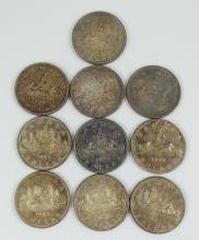 10 CANADIAN SILVER DOLLARS