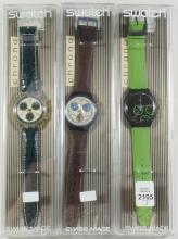 3 NEW SWATCH WRISTWATCHES