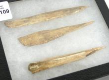 3 BONE ARTIFACTS