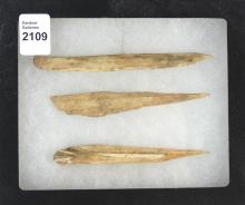 3 BONE ARTIFACTS