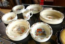 SEVEN PIECES OF "BUNNYKINS" CHINA