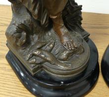 PAIR OF GERMAN SPELTER SCULPTURES