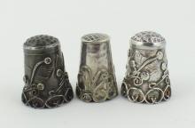 3 STERLING THIMBLES