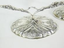 PAIR CONTINENTAL SILVER CANDELABRA