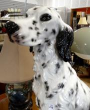 MASSIVE CERAMIC "DALMATIAN" SCULPTURE