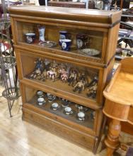 STACKING OAK BARRISTER'S BOOKCASE