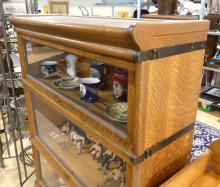 STACKING OAK BARRISTER'S BOOKCASE