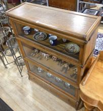 STACKING OAK BARRISTER'S BOOKCASE