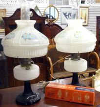 PAIR OF ELECTRIFIED ALADDIN OIL LAMPS